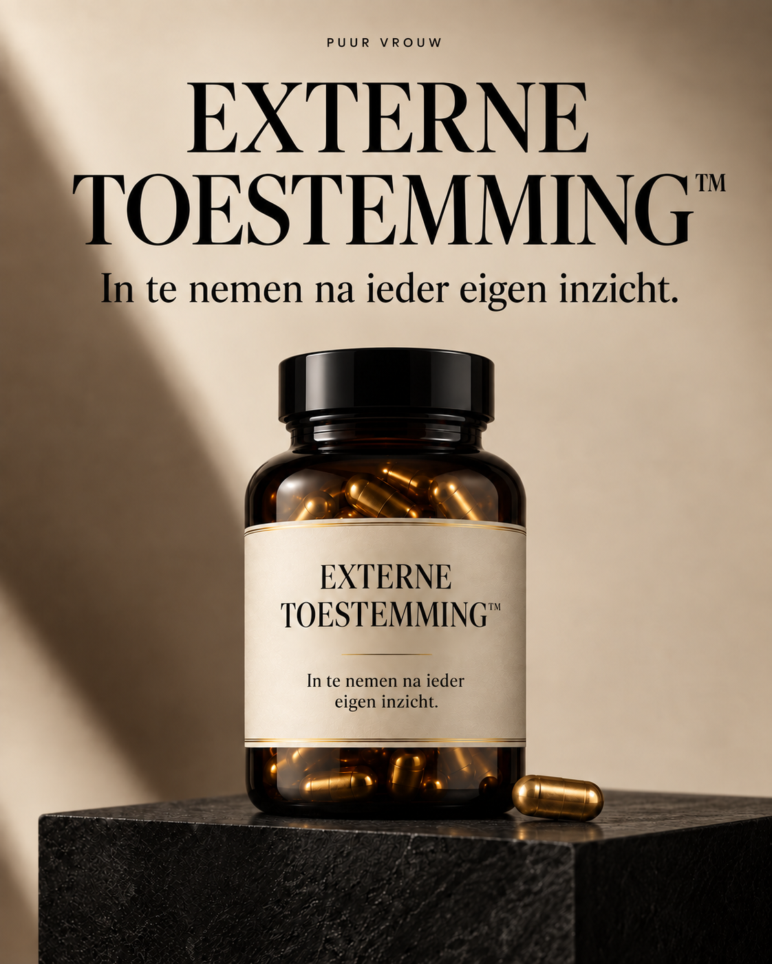 Externe Toestemming™ — Eén potje, gevuld met het ja van iemand anders.