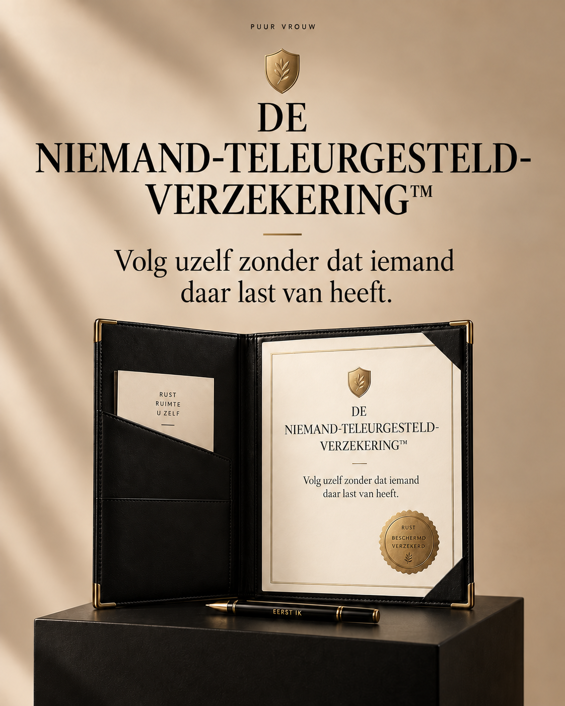 De Niemand-Teleurgesteld-Verzekering™ — Allrisk gedekt tegen wat anderen ervan vinden.